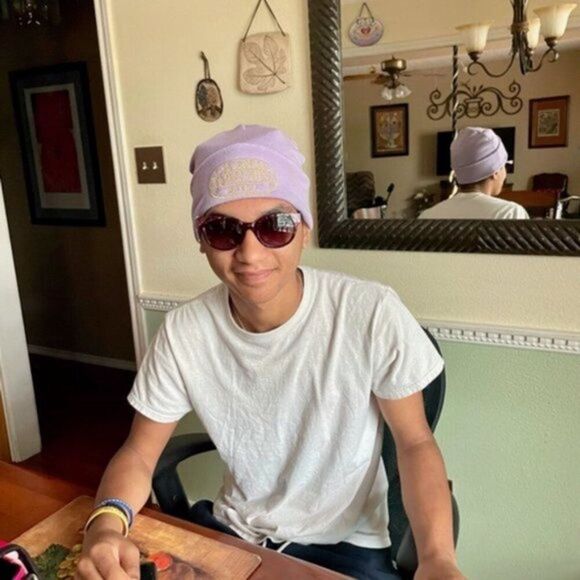 Palm Angels x Missoni embroidered Wool Beanie Lilac - Picture 2 of 10